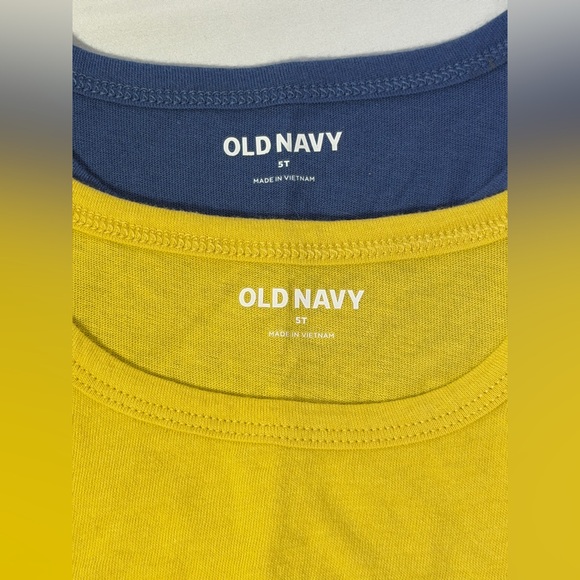 Old Navy Toddler Tank Tops Set Lot of 2 Blue Yellow Sleeveless Shirts 5T NWT - Picture 8 of 9